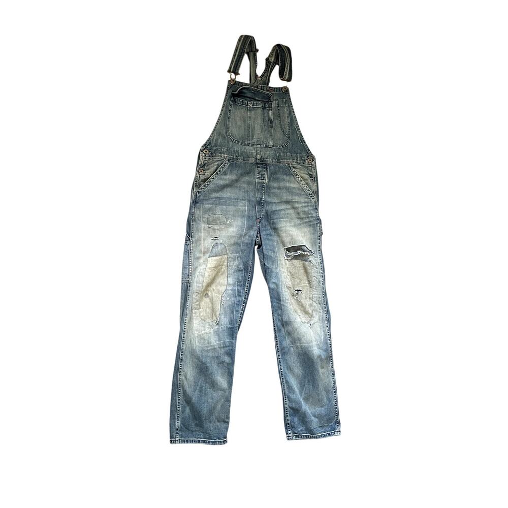 RRL Ralph Lauren Vintage Women's Hand-Repaired Denim Overalls Sz 2